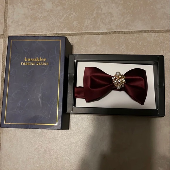 Men's Wedding Bow Ties Pre-tied for Groom, Groomsmen Bowties for Tuxedo Ausukler - Picture 7 of 9